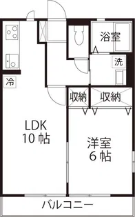 メゾンフルーレA【2階】の間取り