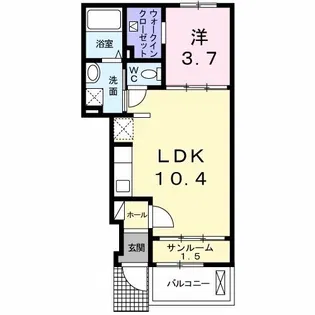 カーサ・フィオーレ【1階】の間取り