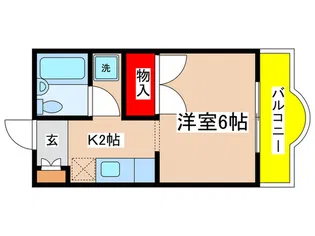 ロイヤルドーム1302【2階】の間取り