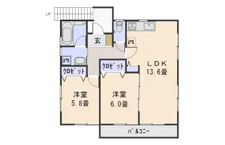 テュエット【2階】の間取り