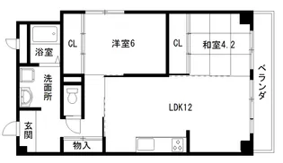 サンシャインハイツII【10階】の間取り