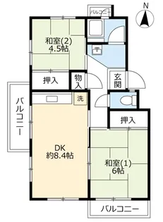 UR多聞台【4階】の間取り