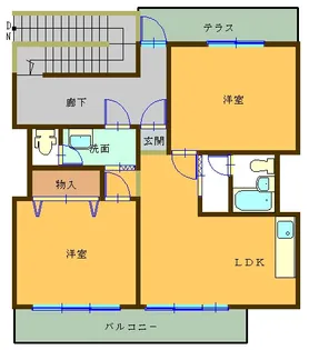 シーボニアマンションA棟 309・310号室【3階】の間取り