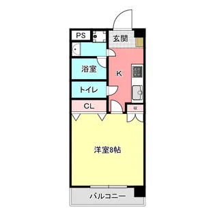 岐阜県岐阜市茜部新所3【マンション】の間取り