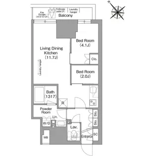 東京都豊島区東池袋2【マンション】の間取り