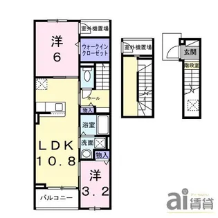 東京都東久留米市前沢3【アパート】の間取り
