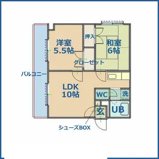 エクセレンス北都【2階】の間取り