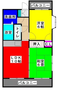 パインヒル【4階】の間取り