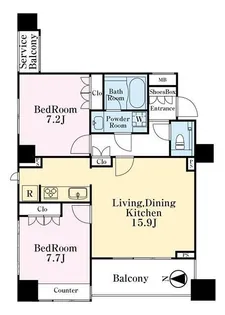 アクシア八王子【18階】の間取り