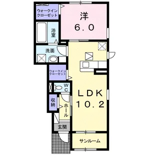 ルクラブ【1階】の間取り