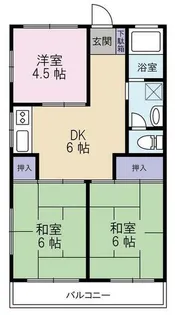 横田ハイツ【3階】の間取り
