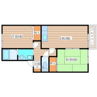 ロイヤルガーデン愛子C【1階】の間取り