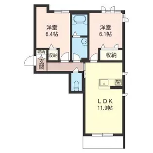 群馬県前橋市元総社町【マンション】の間取り