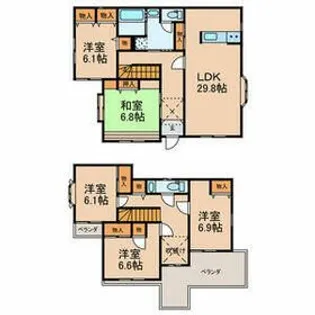 千葉県柏市旭町2【一戸建】の間取り