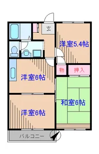 第18マルヨハウス【2階】の間取り
