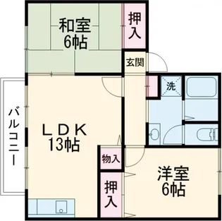 滋賀県米原市下多良【アパート】の間取り