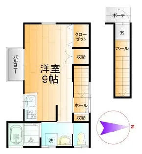 サンライズ椿森【2階】の間取り