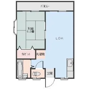 ハイツセセラギ【2階】の間取り