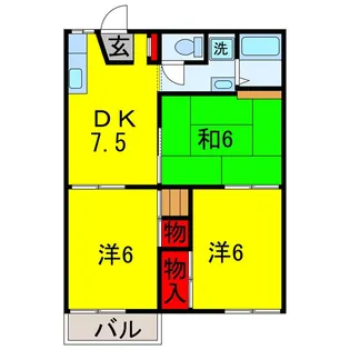 ブルースカイ【2階】の間取り