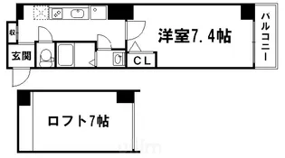 グリシーヌ京都西院【5階】の間取り