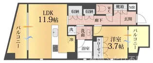 赤坂ラテ【3階】の間取り