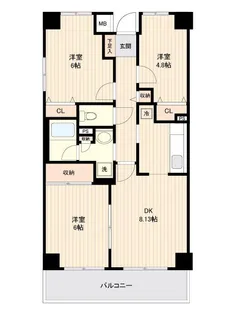 神奈川県横浜市青葉区市ケ尾町【マンション】の間取り