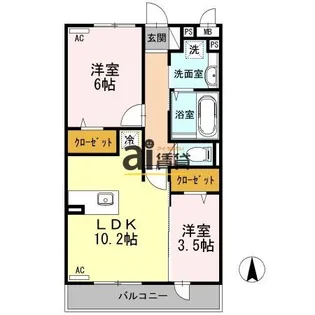 東京都国分寺市西元町3【アパート】の間取り