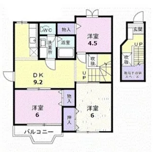 オーロラタウン【2階】の間取り