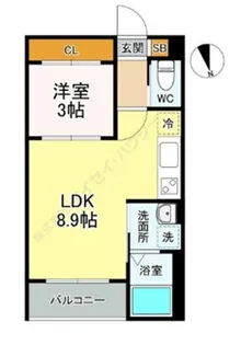 LEXT五十人町【3階】の間取り