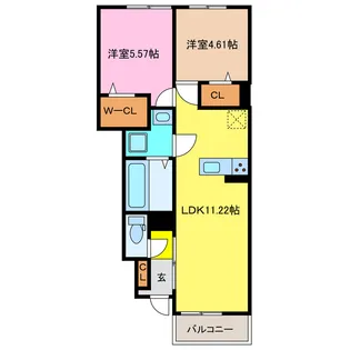 フラン瀬田 A棟 B棟【1階】の間取り