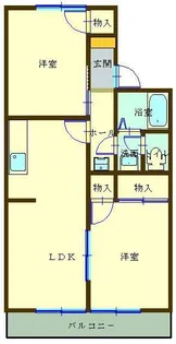 セジュールさとうB【1階】の間取り