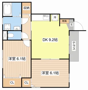 グランデサウタール【1階】の間取り
