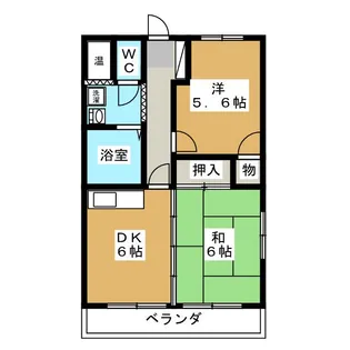 かね村ハイツ【2階】の間取り