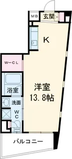 1Rの間取り画像