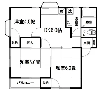 ハイツ望月【1階】の間取り