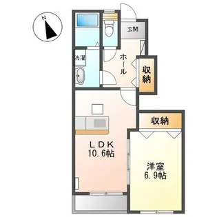 オアシス・せと【1階】の間取り