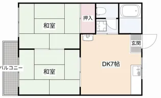 大阪府高槻市富田町6【アパート】の間取り