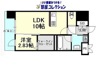 プレジデンスざ・さくら通り【9階】の間取り