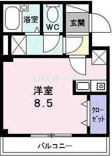 1Rの間取り画像