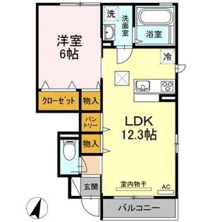 宮城県宮城郡利府町森郷字仲町浦【アパート】の間取り