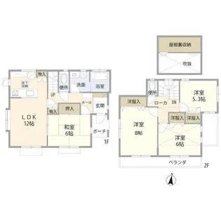 神奈川県海老名市中新田3【一戸建】の間取り