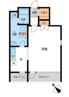 東京都港区赤坂6【マンション】の間取り