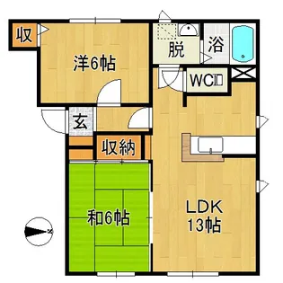 ひろさきアークガーデン【2階】の間取り