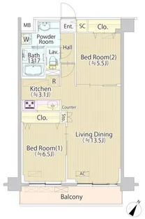 SASAZUKA TODAY【4階】の間取り