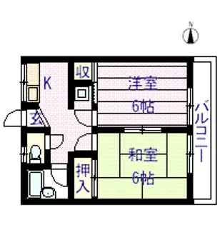 ベルフォーレ安積【1階】の間取り