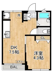 川部コーポ【2階】の間取り