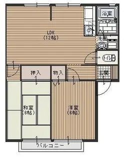 レッドダイヤモンズA【2階】の間取り