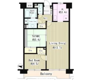 東京都小金井市東町4【マンション】の間取り