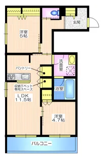 神奈川県藤沢市藤沢【マンション】の間取り