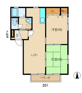 リバーシティーA棟【2階】の間取り